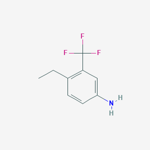 molecular formula C9H10F3N B3178736 4-Ethyl-3-(trifluoromethyl)aniline CAS No. 74422-98-3