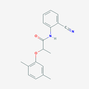 molecular formula C18H18N2O2 B317874 N-(2-cyanophenyl)-2-(2,5-dimethylphenoxy)propanamide 