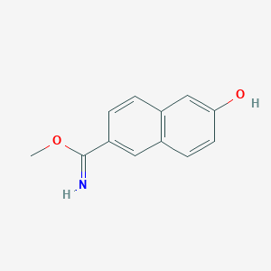 molecular formula C12H11NO2 B3178763 Methyl 6-hydroxy-2-naphthimidate CAS No. 765871-54-3