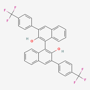 molecular formula C34H20F6O2 B3178799 (R)-3,3'-Bis[4-(trifluoromethyl)phenyl]-[1,1'-binaphthalene]-2,2'-diol CAS No. 791616-58-5
