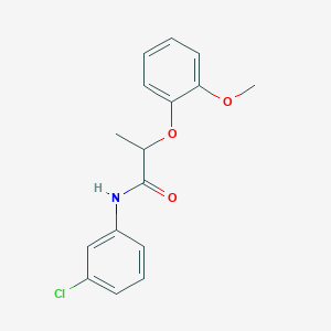 molecular formula C16H16ClNO3 B317880 N-(3-chlorophenyl)-2-(2-methoxyphenoxy)propanamide 