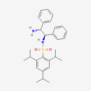 molecular formula C29H38N2O2S B3178881 N-((1R,2R)-2-amino-1,2-diphenylethyl)-2,4,6-triisopropylbenzenesulfonamide CAS No. 852212-92-1