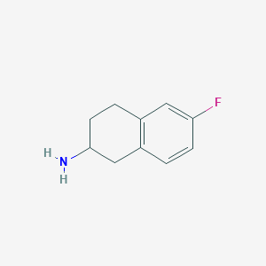 molecular formula C10H12FN B3178884 6-Fluoro-1,2,3,4-tetrahydro-naphthalen-2-ylamine CAS No. 852804-23-0