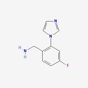 molecular formula C10H10FN3 B3178932 (4-Fluoro-2-(1H-imidazol-1-yl)phenyl)methanamine CAS No. 869591-89-9