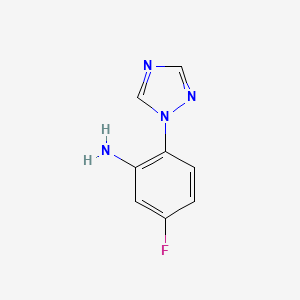 molecular formula C8H7FN4 B3178939 5-氟-2-(1H-1,2,4-三唑-1-基)苯胺 CAS No. 869942-02-9