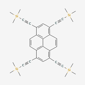 molecular formula C36H42Si4 B3178943 1,3,6,8-Tetrakis((trimethylsilyl)ethynyl)pyrene CAS No. 870258-96-1