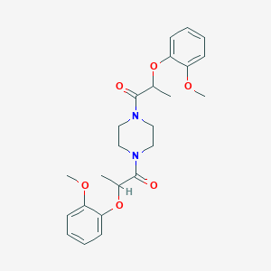 molecular formula C24H30N2O6 B317898 1,4-Bis[2-(2-methoxyphenoxy)propanoyl]piperazine 