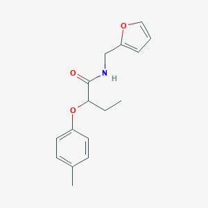 molecular formula C16H19NO3 B317899 N-(furan-2-ylmethyl)-2-(4-methylphenoxy)butanamide 