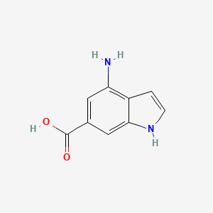 molecular formula C9H8N2O2 B3178991 4-amino-1H-indole-6-carboxylic acid CAS No. 884494-67-1