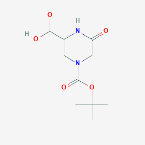 4-(tert-Butoxycarbonyl)-6-oxopiperazine-2-carboxylic acid