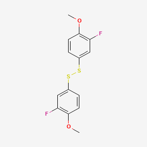 molecular formula C14H12F2O2S2 B3179017 1,2-Bis(3-fluoro-4-methoxyphenyl)disulfane CAS No. 89818-28-0