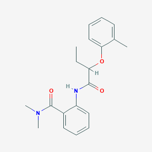 molecular formula C20H24N2O3 B317904 N,N-dimethyl-2-{[2-(2-methylphenoxy)butanoyl]amino}benzamide 