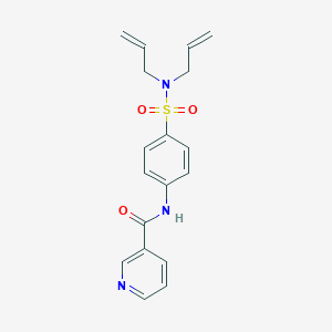 molecular formula C18H19N3O3S B317907 N-{4-[(diallylamino)sulfonyl]phenyl}nicotinamide 