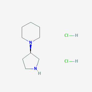 molecular formula C9H20Cl2N2 B3179078 (R)-1-(Pyrrolidin-3-yl)piperidine dihydrochloride CAS No. 913702-35-9