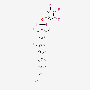 molecular formula C29H20F8O B3179084 4''-Butyl-4-[difluoro(3,4,5-trifluorophenoxy)methyl]-2',3,5-trifluoro-1,1':4',1''-terphenyl CAS No. 914087-74-4