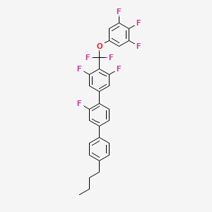 molecular formula C29H20F8O B3179084 5-[4-(4-butylphenyl)-2-fluorophenyl]-2-[difluoro-(3,4,5-trifluorophenoxy)methyl]-1,3-difluorobenzene CAS No. 914087-74-4