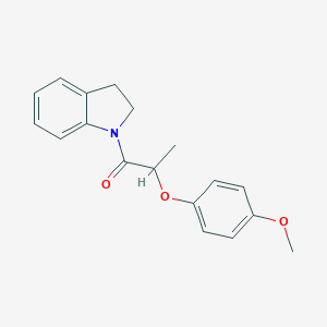 molecular formula C18H19NO3 B317909 1-[2-(4-Methoxyphenoxy)propanoyl]indoline 