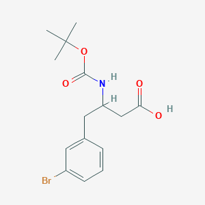molecular formula C15H20BrNO4 B3179121 4-(3-Bromophenyl)-3-((tert-butoxycarbonyl)amino)butanoic acid CAS No. 919988-44-6