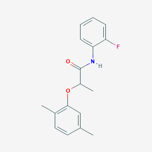 molecular formula C17H18FNO2 B317913 2-(2,5-dimethylphenoxy)-N-(2-fluorophenyl)propanamide 