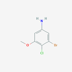 molecular formula C7H7BrClNO B3179183 3-Bromo-4-chloro-5-methoxyaniline CAS No. 940948-33-4