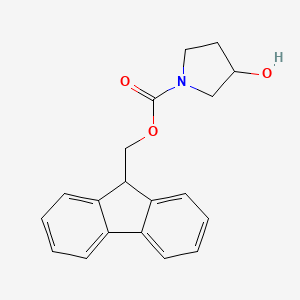 molecular formula C19H19NO3 B3179190 9H-fluoren-9-ylmethyl 3-hydroxypyrrolidine-1-carboxylate CAS No. 948551-28-8
