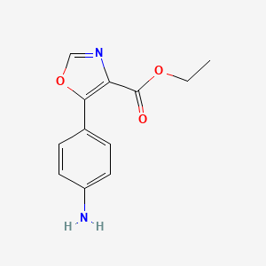molecular formula C12H12N2O3 B3179196 Ethyl 5-(4-aminophenyl)oxazole-4-carboxylate CAS No. 950603-70-0