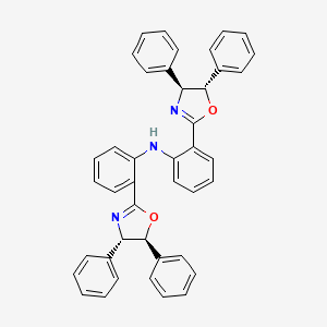 molecular formula C42H33N3O2 B3179218 Bis(2-((4S,5S)-4,5-diphenyl-4,5-dihydrooxazol-2-yl)phenyl)amine CAS No. 959427-23-7