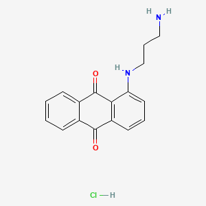 molecular formula C17H17ClN2O2 B3179231 1-((3-Aminopropyl)amino)anthraquinone, monohydrochloride CAS No. 97404-14-3