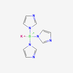 molecular formula C9H9BKN6 B3179251 Potassium-(tris-(imidazol-1-yl)-borohydride) CAS No. 98047-23-5