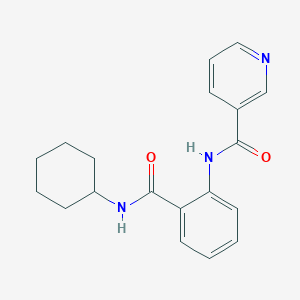 molecular formula C19H21N3O2 B317929 N-[2-(cyclohexylcarbamoyl)phenyl]pyridine-3-carboxamide 