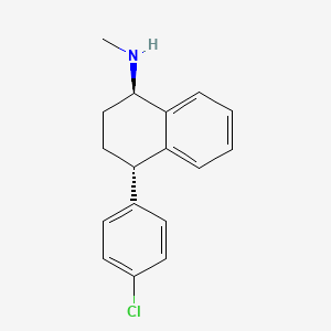 molecular formula C17H18ClN B3179306 [4-(4-Chloro-phenyl)-1,2,3,4-tetrahydro-naphthalen-1-yl]-methyl-amine CAS No. 107538-97-6