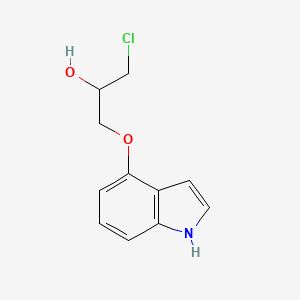 molecular formula C11H12ClNO2 B3179316 1-氯-3-(1H-吲哚-4-氧基)丙烷-2-醇 CAS No. 130115-66-1
