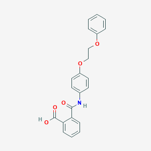 molecular formula C22H19NO5 B317932 2-{[4-(2-Phenoxyethoxy)anilino]carbonyl}benzoic acid 