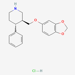 molecular formula C19H22ClNO3 B3179323 Defluoro Paroxetine, Hydrochloride CAS No. 130777-05-8
