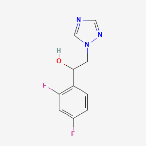molecular formula C10H9F2N3O B3179338 1-(2,4-Difluorophenyl)-2-(1,2,4-triazol-1-yl)ethanol CAS No. 206050-23-9