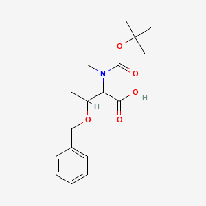 2-[Methyl-[(2-methylpropan-2-yl)oxycarbonyl]amino]-3-phenylmethoxybutanoic acid