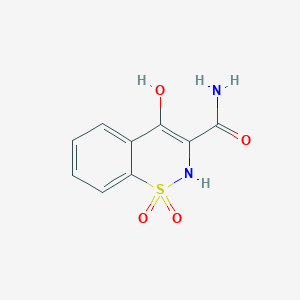 molecular formula C9H8N2O4S B3179351 4-Hydroxy-2H-1,2-benzothiazine-3-carboxamide 1,1-Dioxide CAS No. 24683-22-5