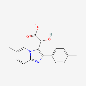 molecular formula C18H18N2O3 B3179364 Methyl 2-hydroxy-2-[6-methyl-2-(4-methylphenyl)imidazo[1,2-a]pyridin-3-yl]acetate CAS No. 258273-49-3