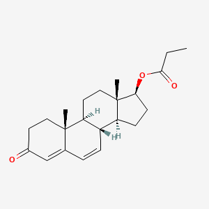 molecular formula C22H30O3 B3179369 17beta-Propanoyloxyandrosta-4,6-dien-3-one CAS No. 25862-97-9