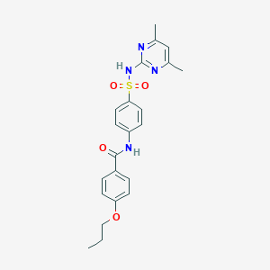 N-(4-{[(4,6-dimethyl-2-pyrimidinyl)amino]sulfonyl}phenyl)-4-propoxybenzamide