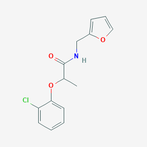 molecular formula C14H14ClNO3 B317938 2-(2-chlorophenoxy)-N-(2-furylmethyl)propanamide 
