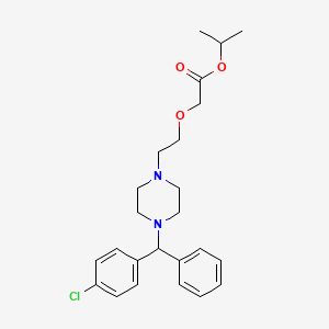 molecular formula C24H31ClN2O3 B3179383 Propan-2-yl 2-[2-[4-[(4-chlorophenyl)-phenylmethyl]piperazin-1-yl]ethoxy]acetate CAS No. 324047-27-0