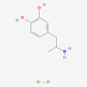 molecular formula C9H14BrNO2 B3179386 (R,S)-alpha-Methyldopamine Hydrobromide CAS No. 3459-15-2