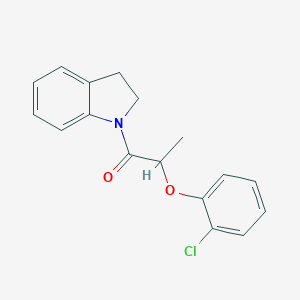molecular formula C17H16ClNO2 B317939 2-(2-chlorophenoxy)-1-(2,3-dihydro-1H-indol-1-yl)propan-1-one 