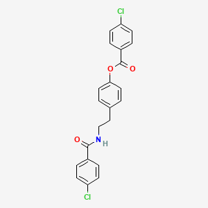 molecular formula C22H17Cl2NO3 B3179402 [4-[2-[(4-Chlorobenzoyl)amino]ethyl]phenyl] 4-chlorobenzoate CAS No. 41859-56-7