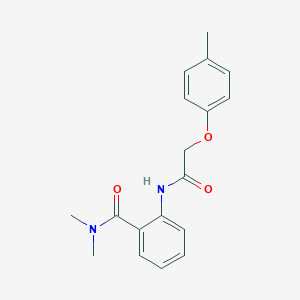 molecular formula C18H20N2O3 B317944 N,N-dimethyl-2-{[(4-methylphenoxy)acetyl]amino}benzamide 