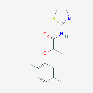 molecular formula C14H16N2O2S B317945 2-(2,5-dimethylphenoxy)-N-(1,3-thiazol-2-yl)propanamide 
