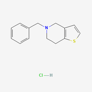 molecular formula C14H16ClNS B3179455 5-benzyl-6,7-dihydro-4H-thieno[3,2-c]pyridine;hydrochloride CAS No. 54903-07-0