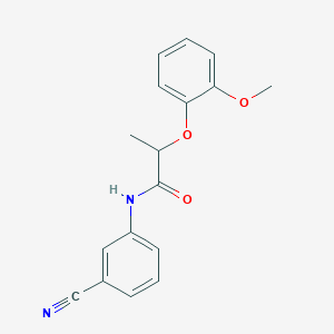 molecular formula C17H16N2O3 B317947 N-(3-cyanophenyl)-2-(2-methoxyphenoxy)propanamide 