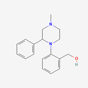 molecular formula C18H22N2O B3179474 [2-(4-Methyl-2-phenylpiperazin-1-yl)phenyl]methanol CAS No. 57321-32-1